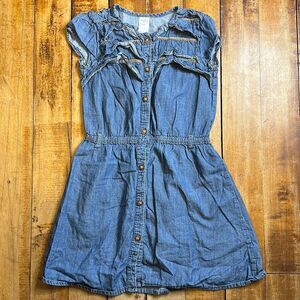 Oshkosh dress size 6 x denim dress jean dress cotton short sleeve dress spring